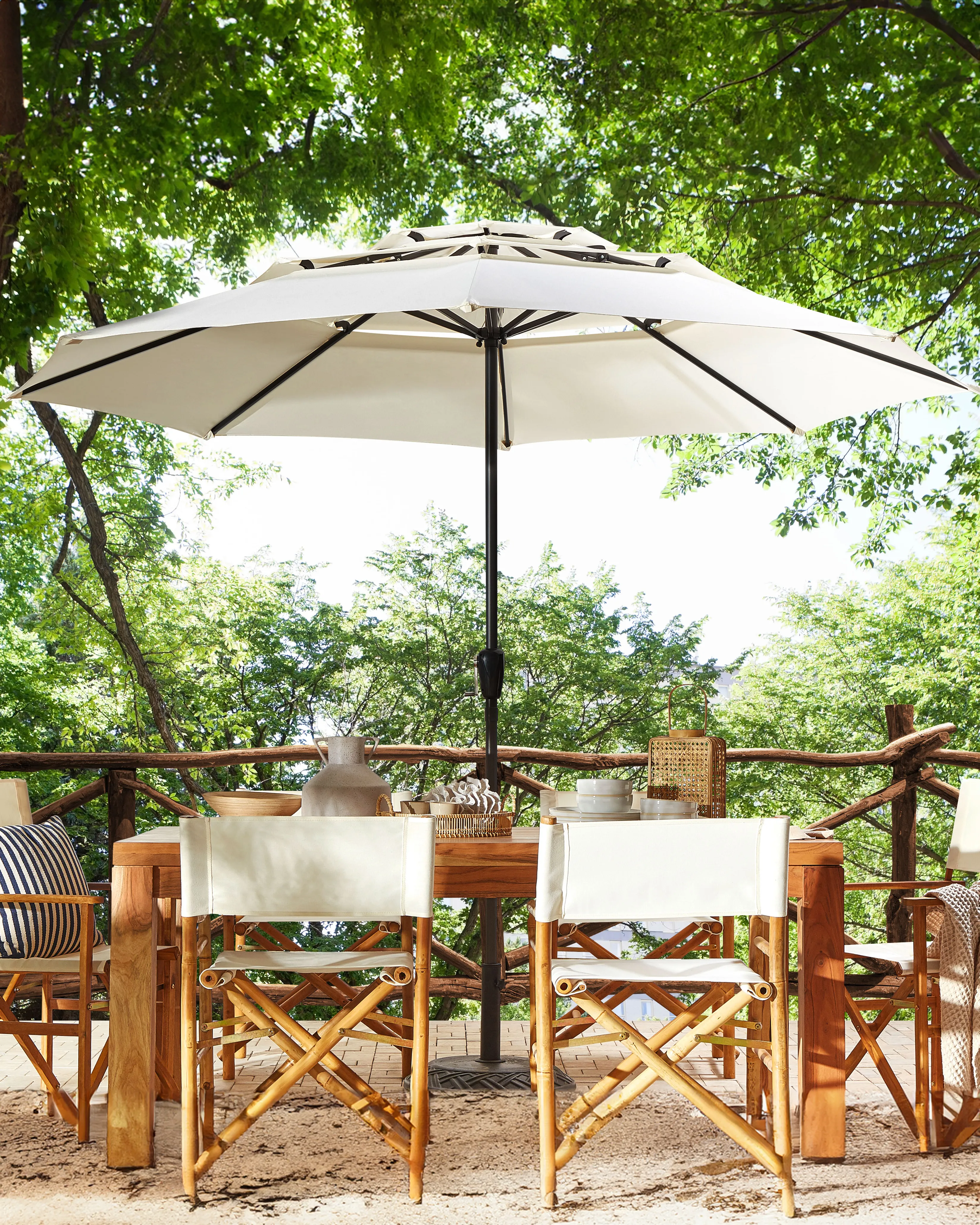 Parasol 285 cm BIBIONE Lichtbeige