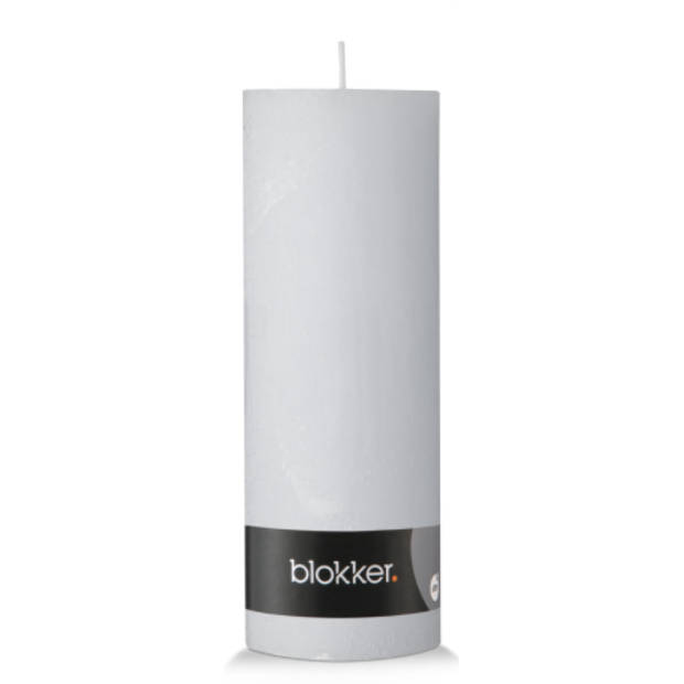 Blokker Rustieke Cilinderkaars - 7x19 cm - Wit