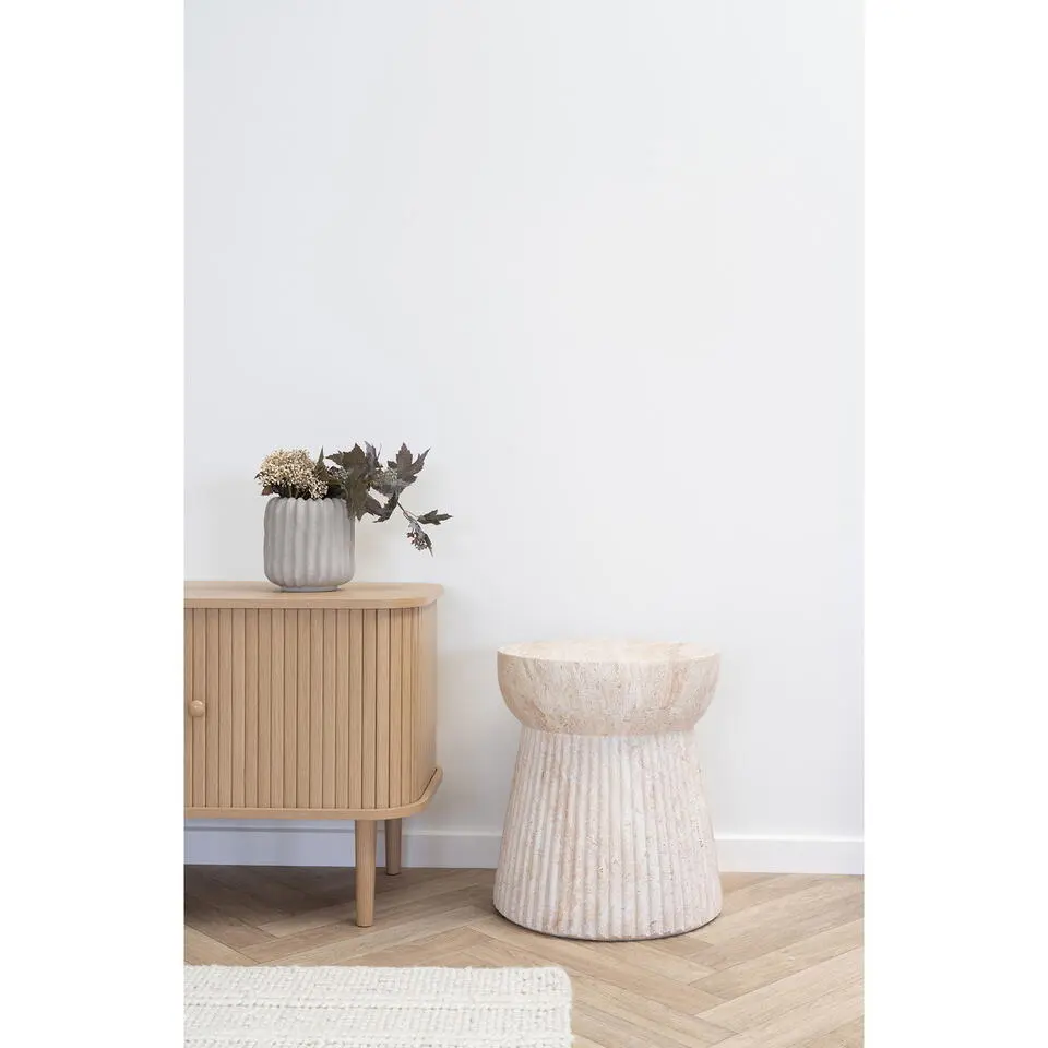 Sidetable Fiberclay Naturel - 37x37x43cm - Bonn