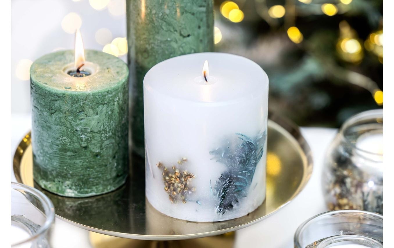 Stoneglow Duftkerze »Frosted Woods 9,5 cm«