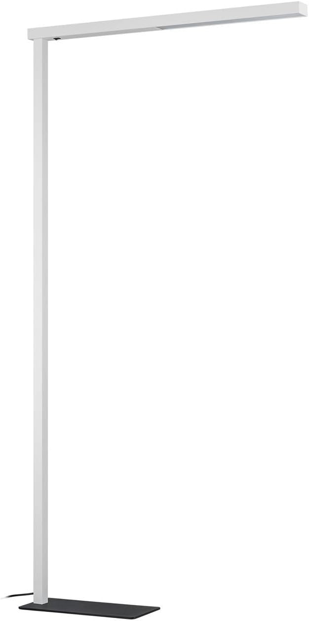 Arcchio LED Büro Stehlampe weiß schwarz, Bürolampe Uplight und Downlight Deckenfluter 7400lm 4000K Standleuchte Office Büro-Stehleuchte