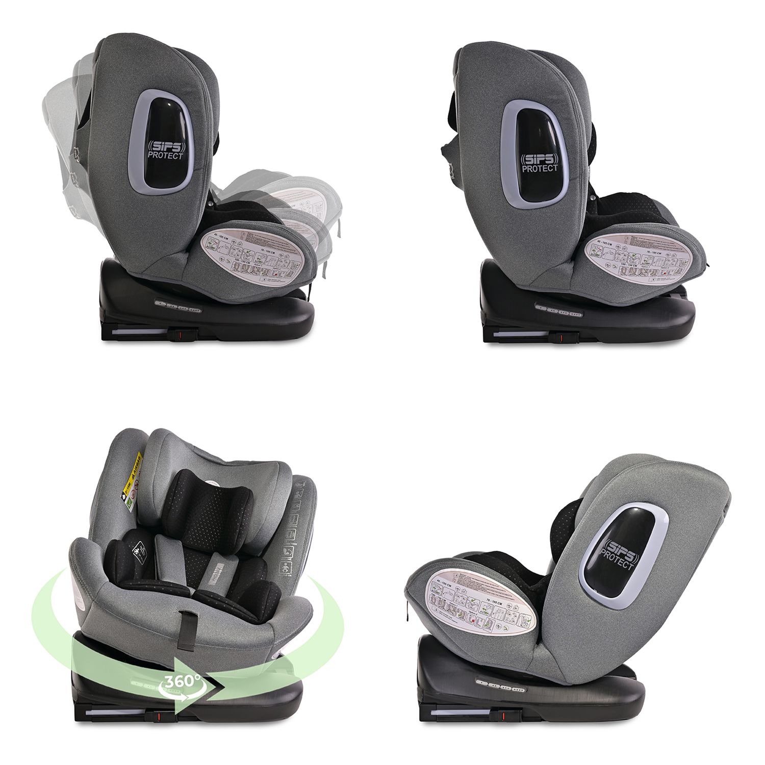 Lorelli Kindersitz Phoenix i-Size Isofix Gruppe 0+/1/2/3 (40-150cm) Top Tether beige