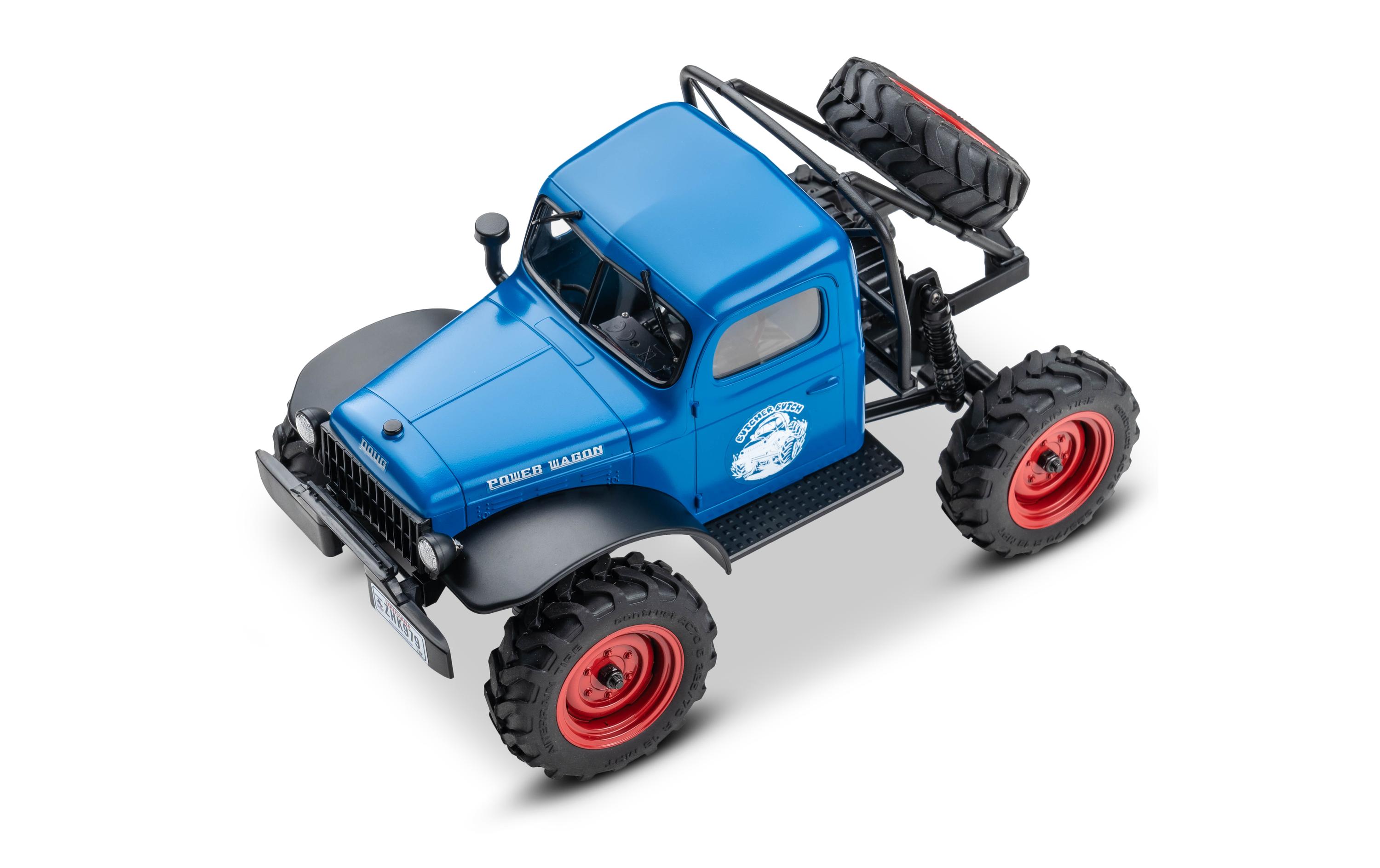 Scale Crawler FCX24 Power Wagon Mud-Racer, Blau 1:24, RTR<br>Rock Crawler im Miniformat mit 2-Gang Getriebe