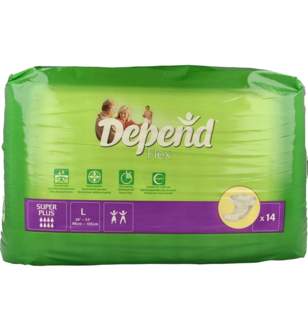 Depend Flex super+ maat L (14 stuks)