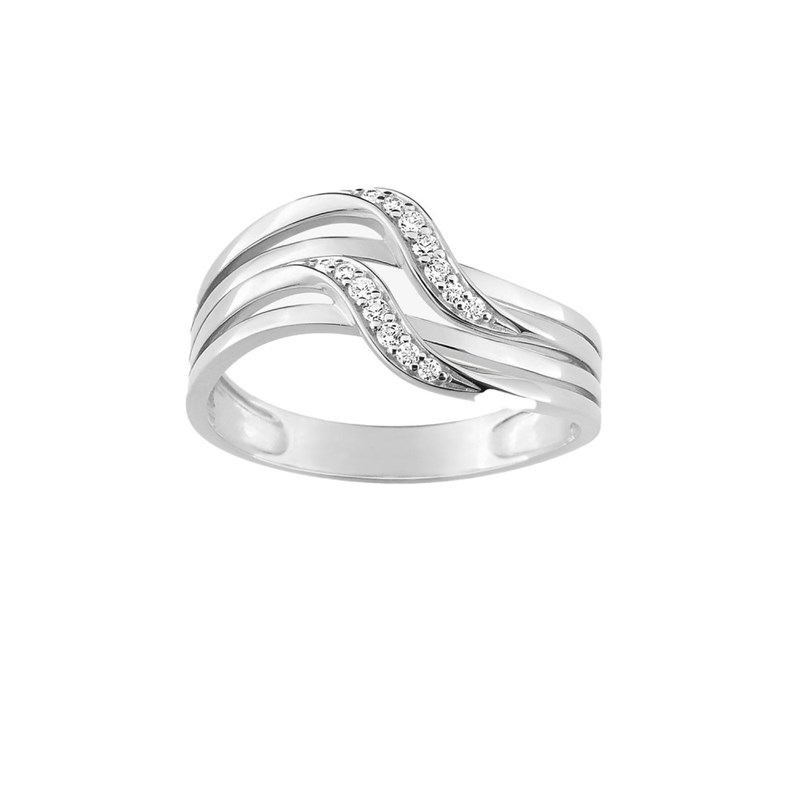 Bague Femme - Oxyde de zirconium - Or 9 Carats