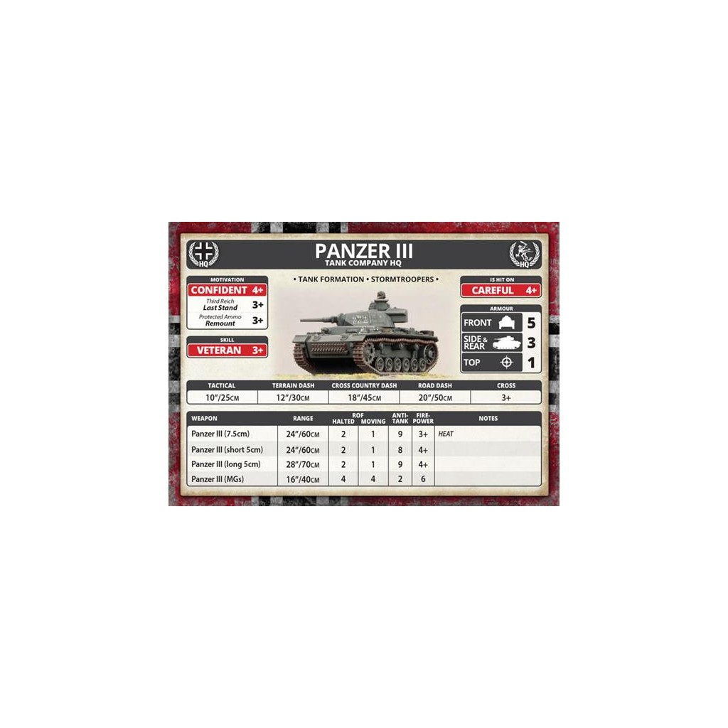 Flames of War - Panzer III Platoon
