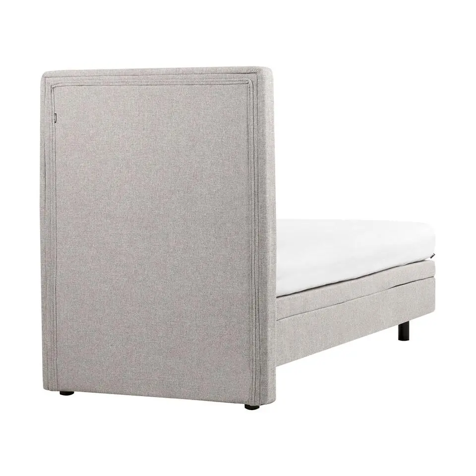 DUKE II - Eenpersoonsbed - Lichtgrijs - 90 x 200 cm - Polyester