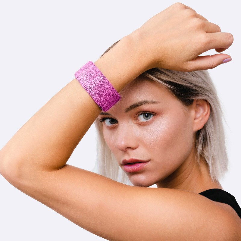 Bracelet Galuchat fuchsia 30