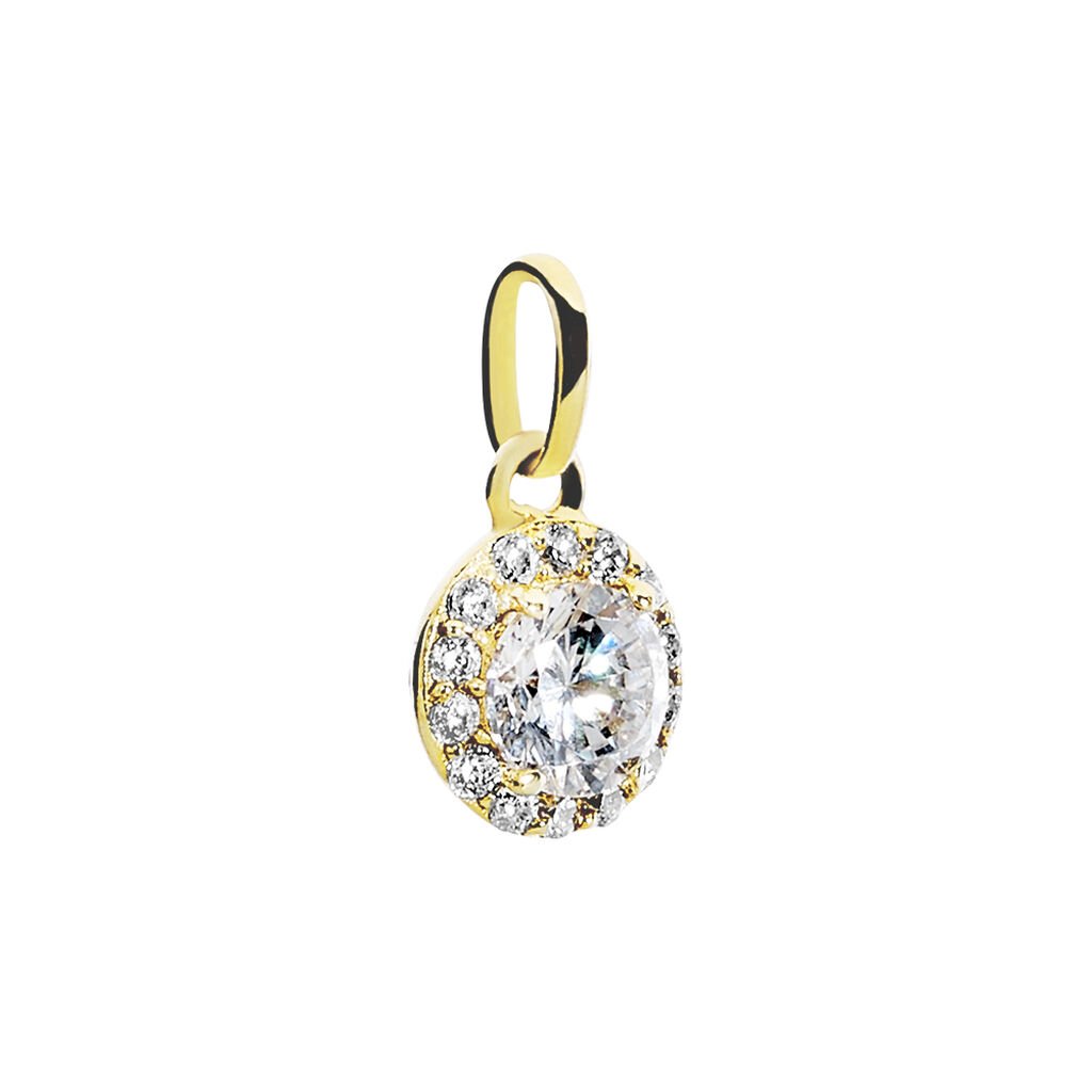 Pendentif Seghira Or Jaune Oxyde De Zirconium