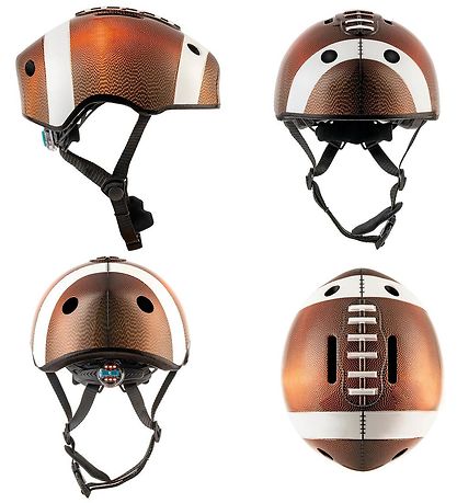 Crazy Safety Fahrradhelm m. Hell - Fußball - Braun