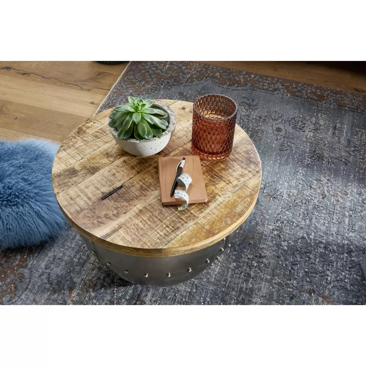 Couchtisch Tours braun,silber