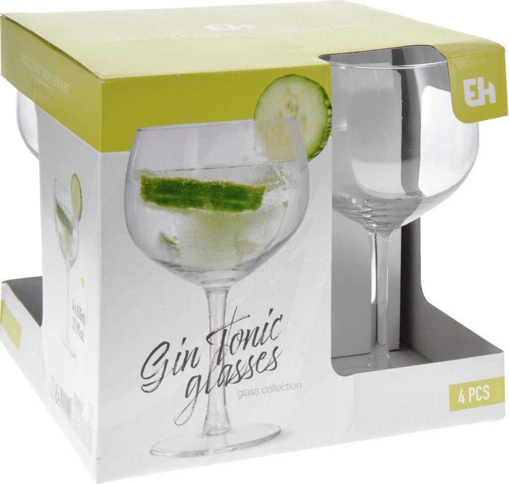 Gin-tonic glas 650 ml 4 stuks