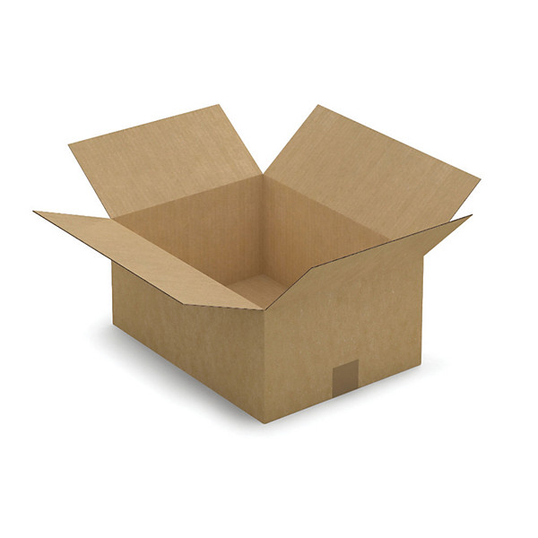 Caisse carton simple cannelure brune 40x30x18 cm, lot de 25