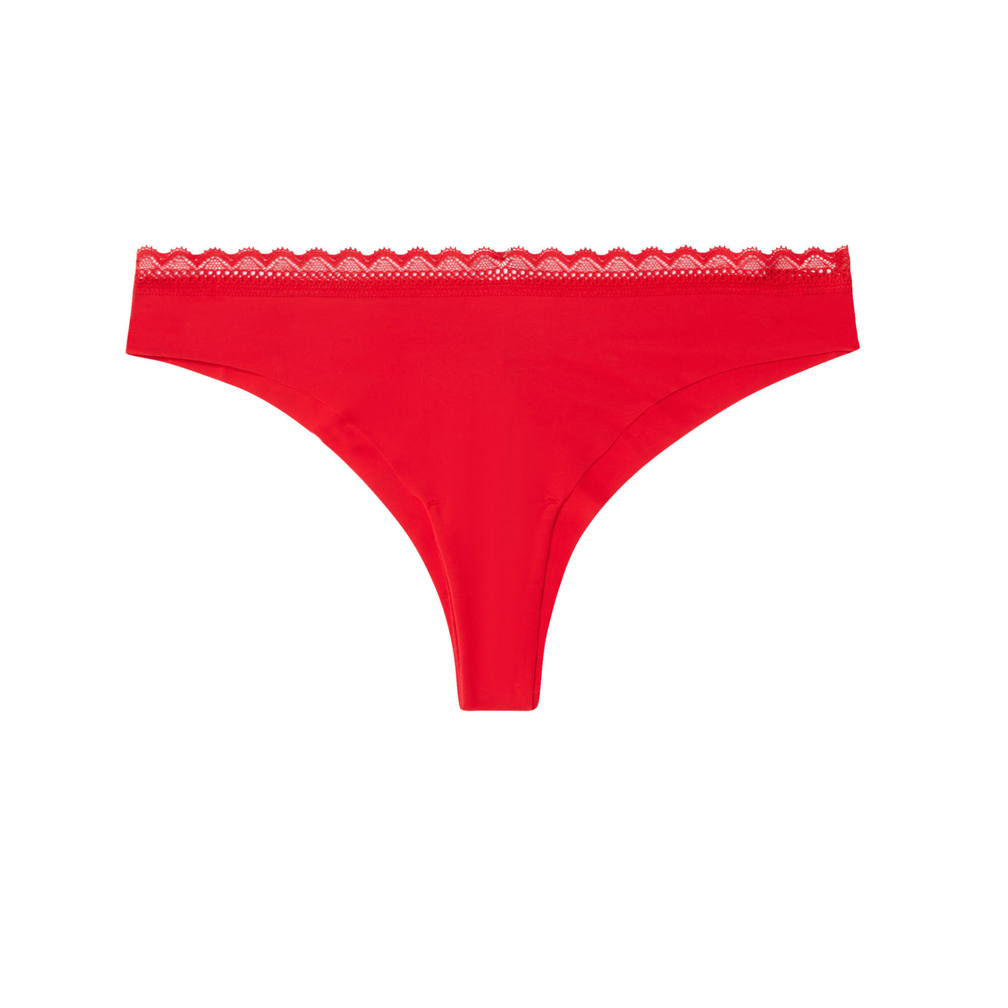Tanga en microfibre et dentelle