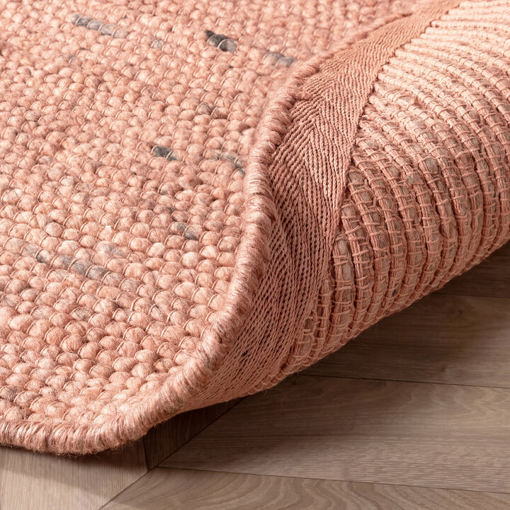 Rond wollen vloerkleed - Feline Terracotta