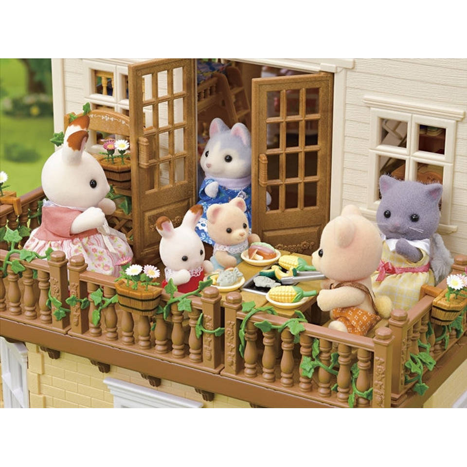 Sylvanian Families groot verlicht landhuis speelkamer 5708