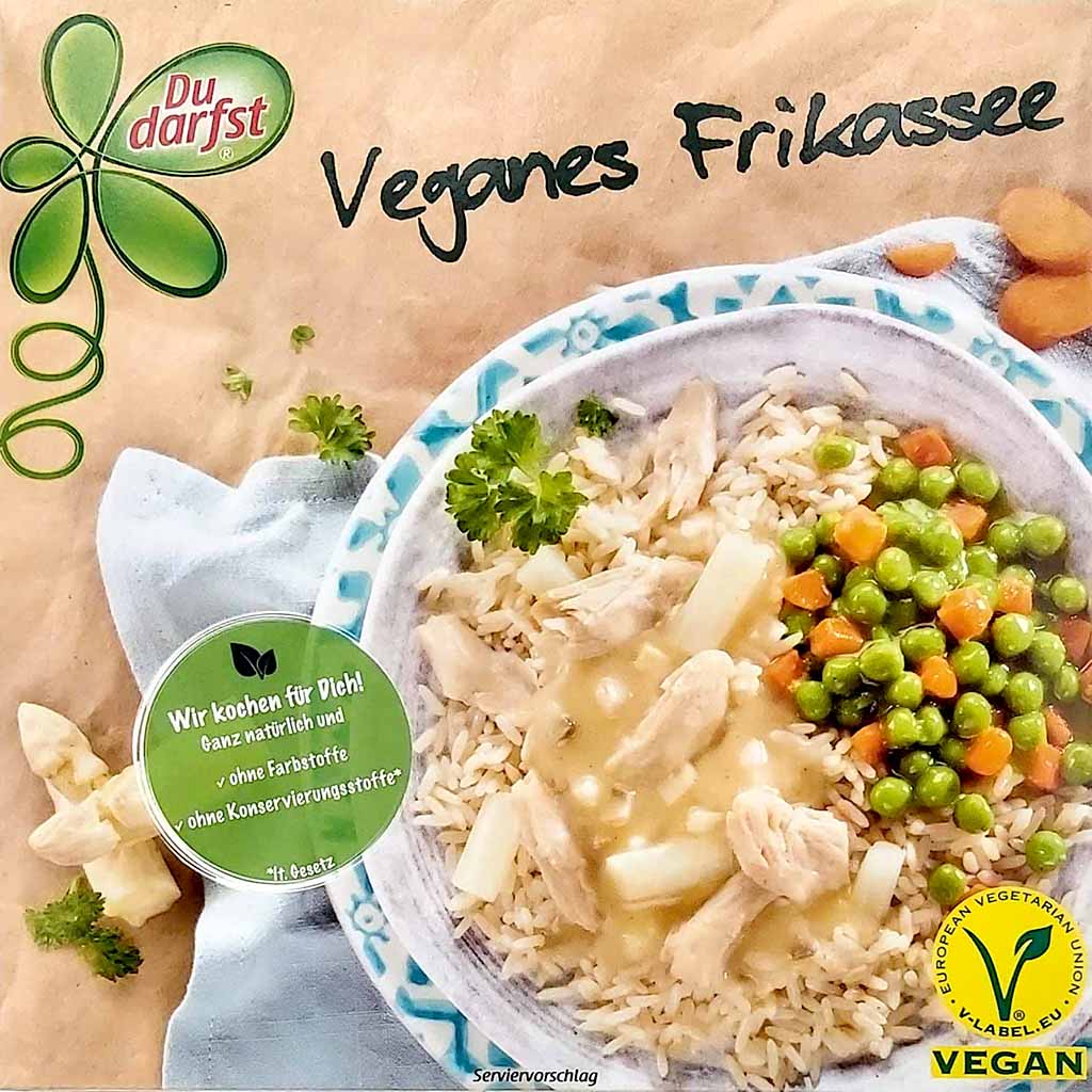 Du Darfst Fertiggericht Veganes Frikassee mit Langkornreis 400g MHD:8.9.25