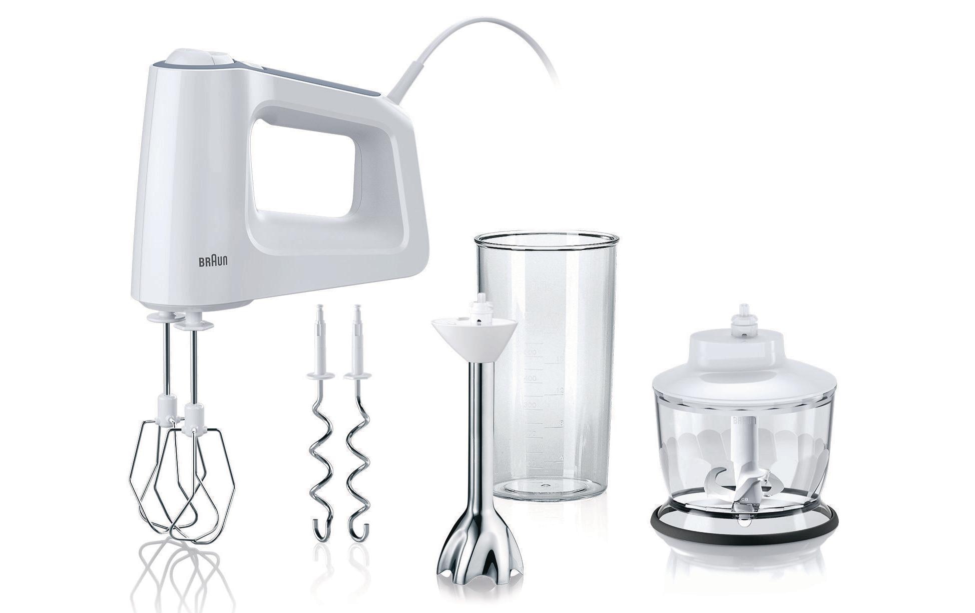 Braun Handmixer »MultiMix 3 HM3137WH Weiss« 500 W