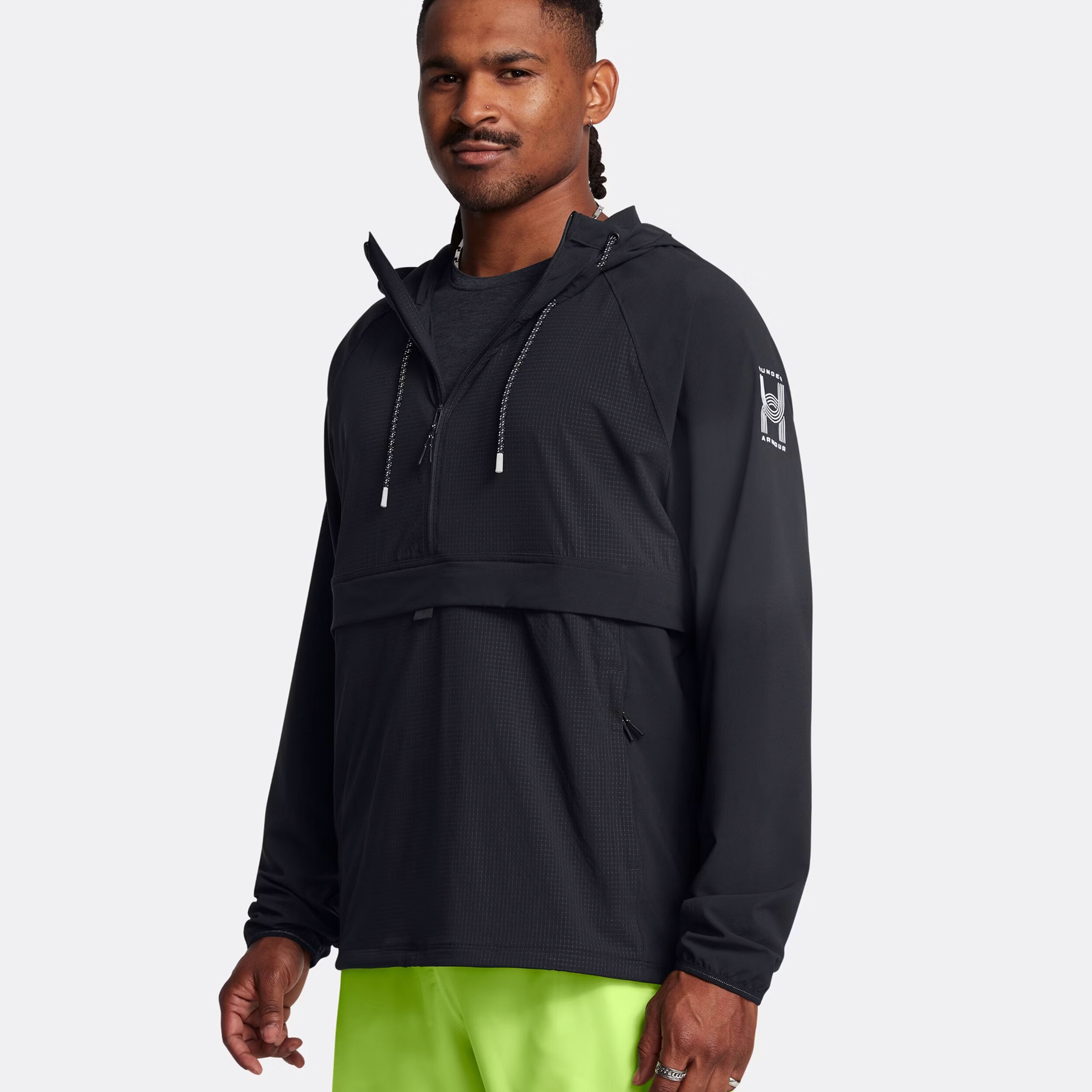 Under Armour Run Anywhere Anorak Veste Running Hommes - Noir , Vert