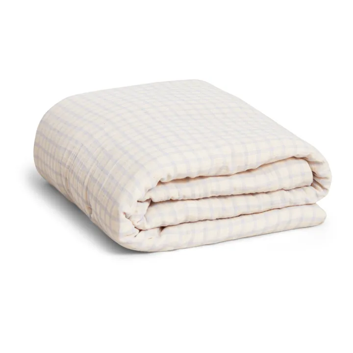garbo&friends Couverture Gingham Sky | Bleu ciel