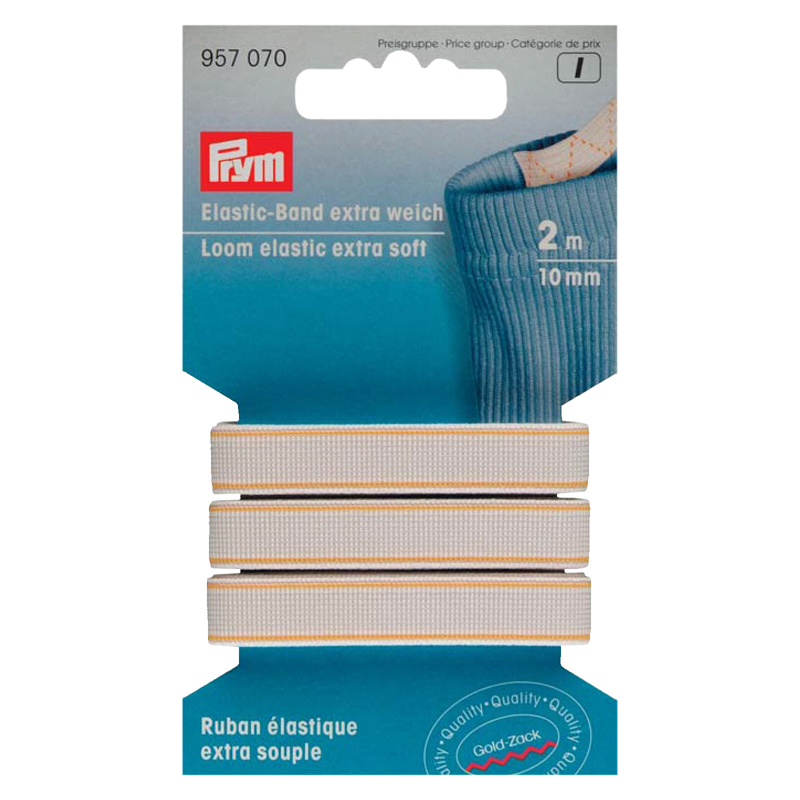 Elastic Gummiband EXTRA WEICH - weiß - 2 m