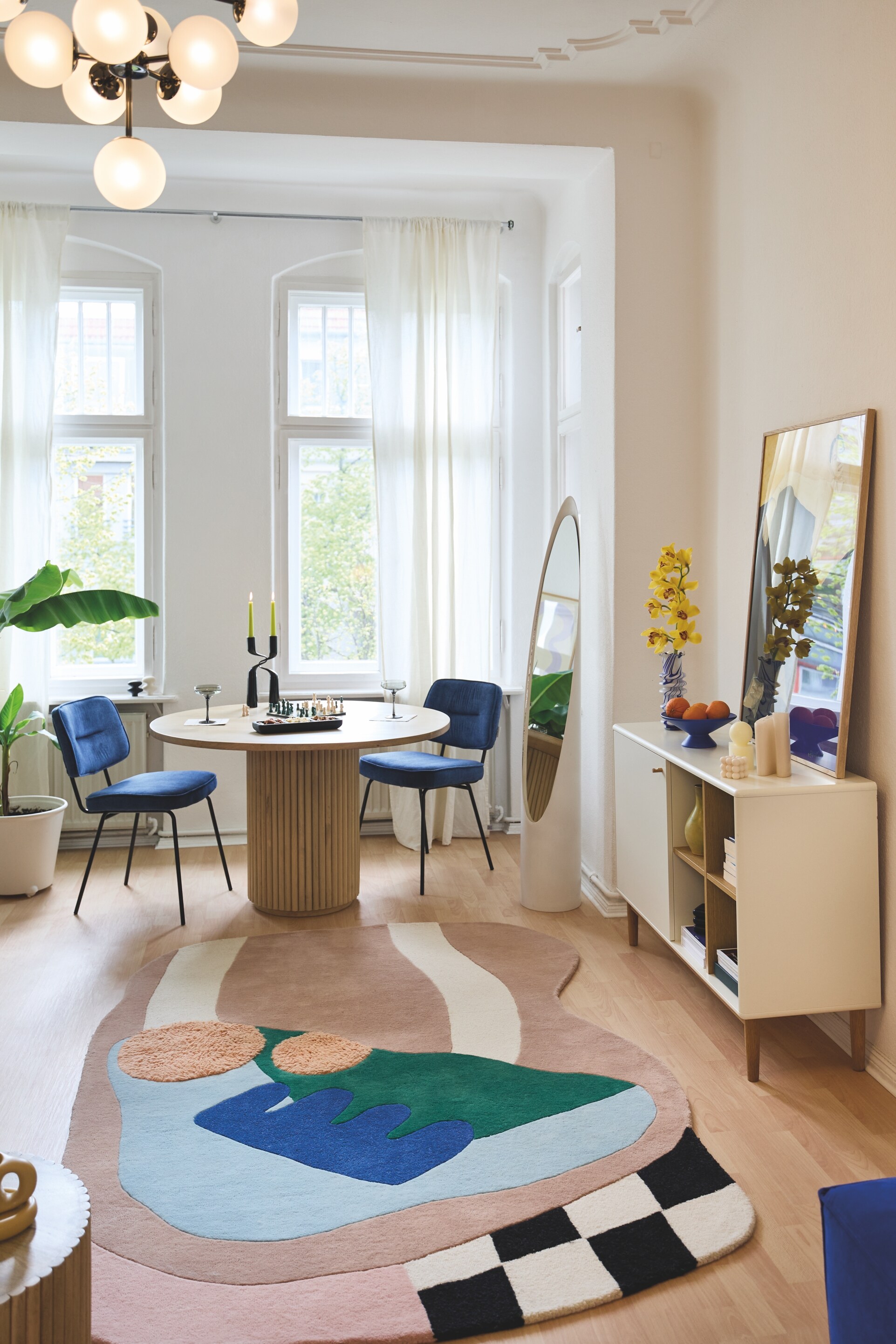 Esstisch 120x120cm Mangoholz Speisetisch Küchentisch Wohnzimmer Tisch rund