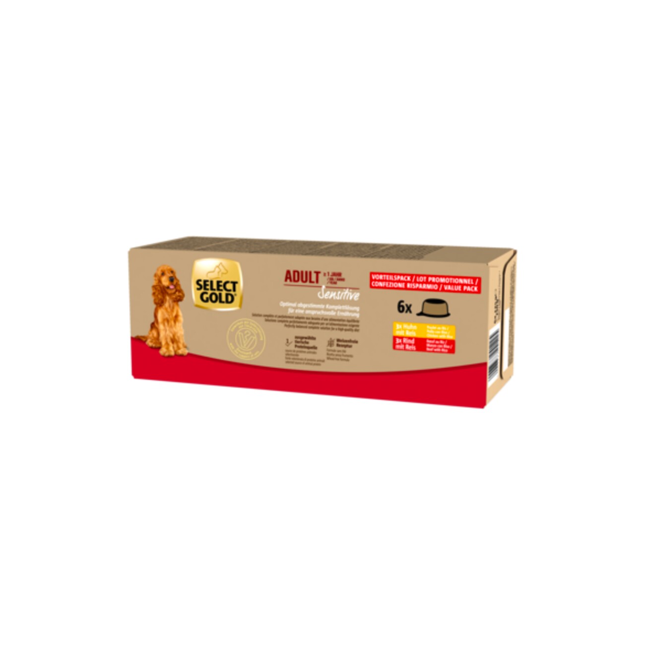 SELECT GOLD Sensitive Adult MultiPack 6x125g
