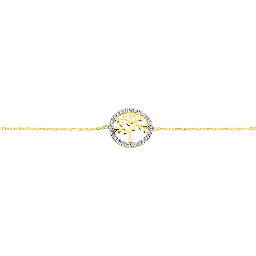 Bracelet Darell Or Jaune Oxyde De Zirconium