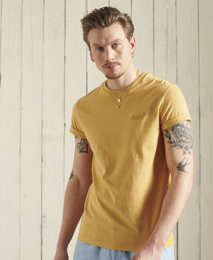Superdry VINTAGE LOGO EMB TEE Ochre marl