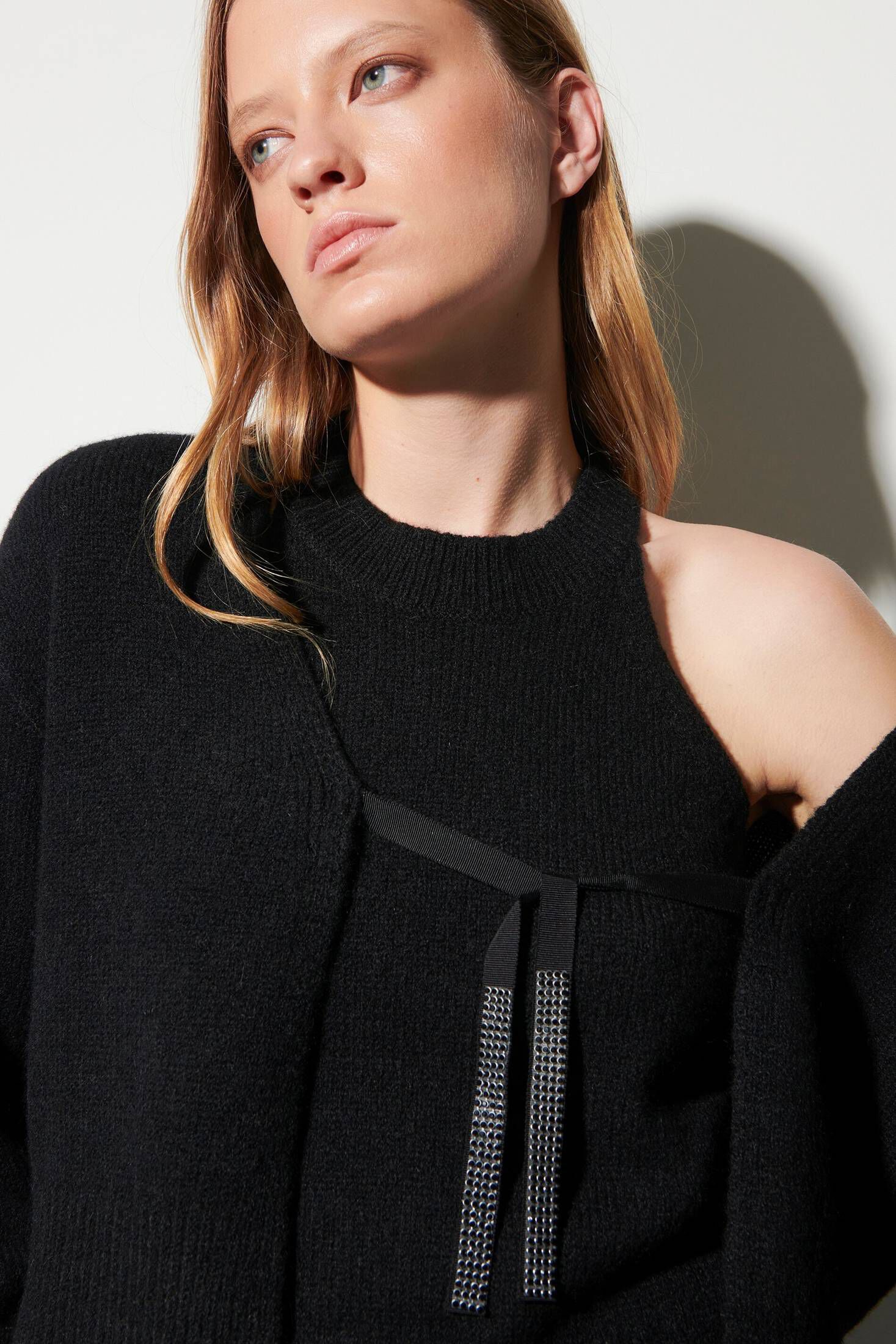 Luisa Cerano| Damen Strickjacke aus Wolle-Alpaka-Mix