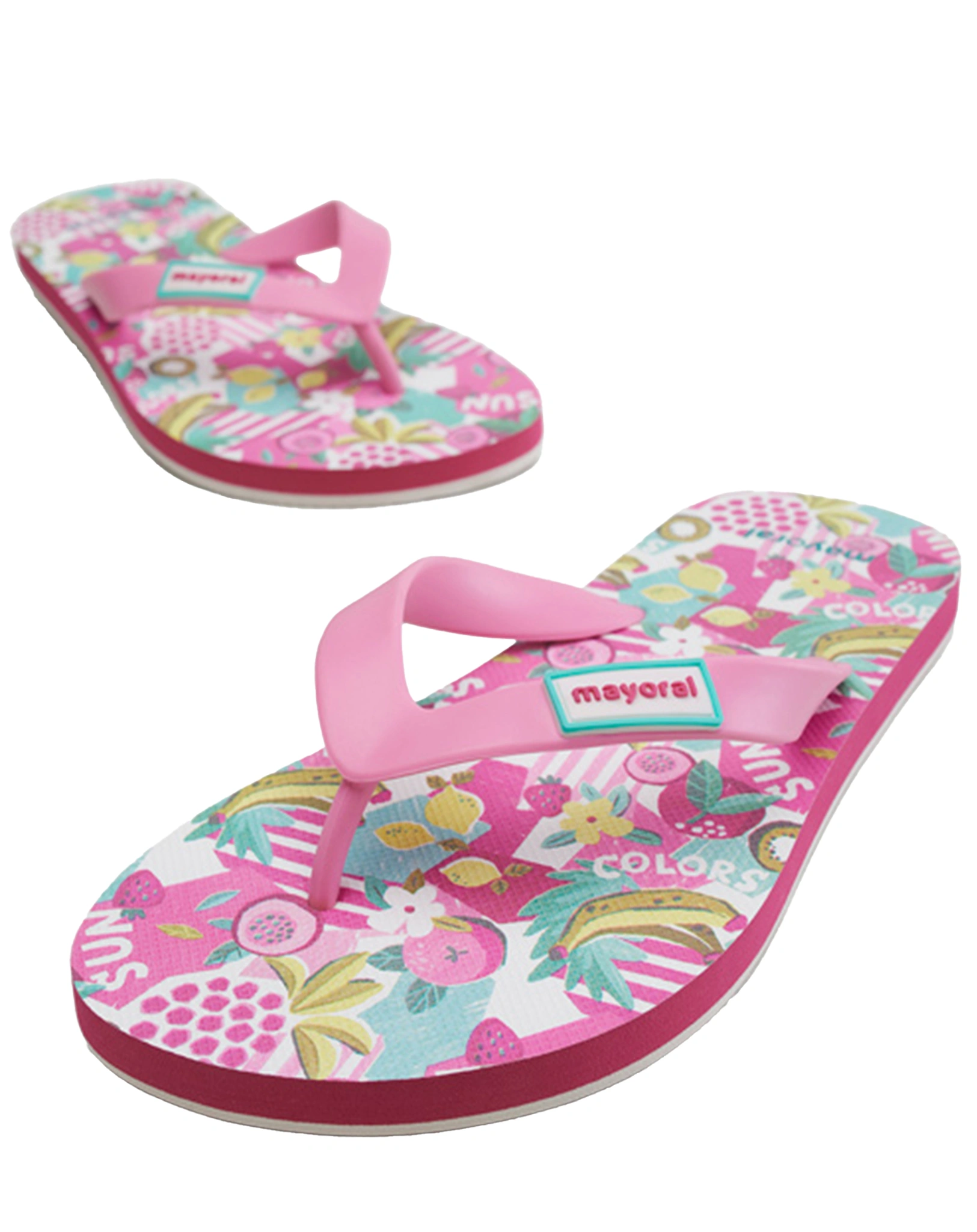 Flip Flops FRUITS in fuchsia