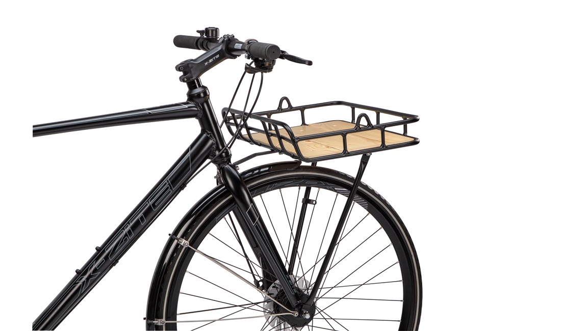 Front bagagebærer alu/træ 44,5x33x9 cm