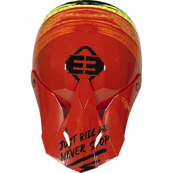 Freegun - Casque XP4 Stripe Noir / Rouge / Jaune fluo