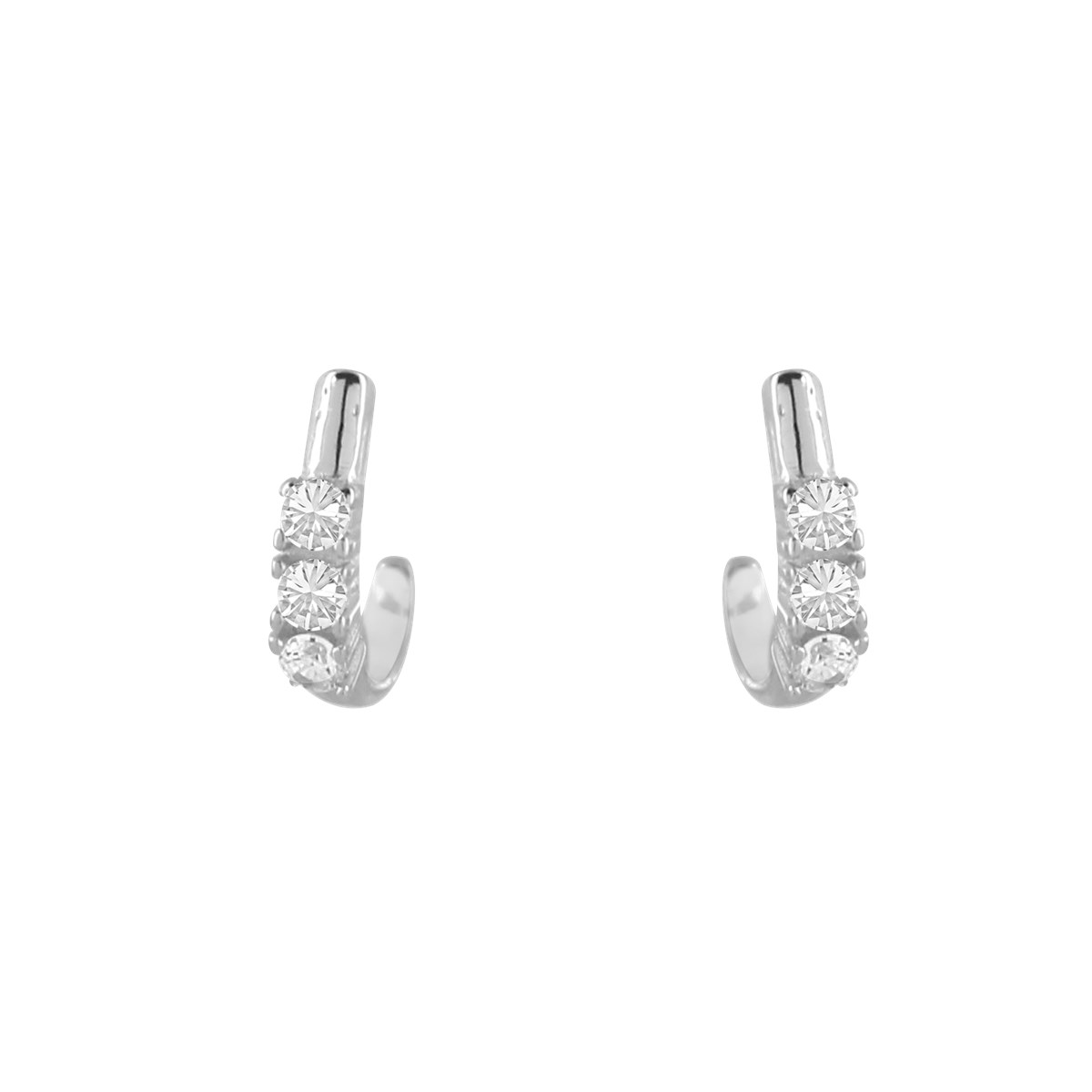 Boucles d'oreilles argent 925 et oxydes