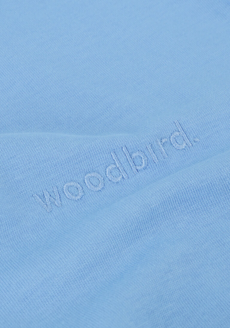 WOODBIRD lichtblauwe woodbird t-shirt wbbaine base tee