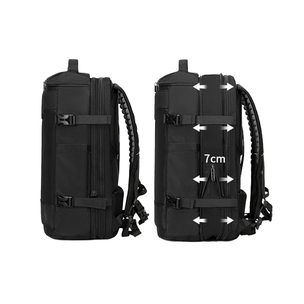 (49x34cm) 35L Wasserdichter Reise Rucksack Vakuum Handgepäck Tasche mit Kompressions System / Laptop Fach bis 17.3