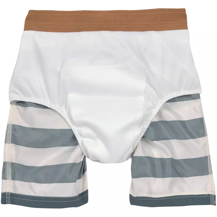 LÄSSIG UV-Badeshorts Block Stripes weiß blau