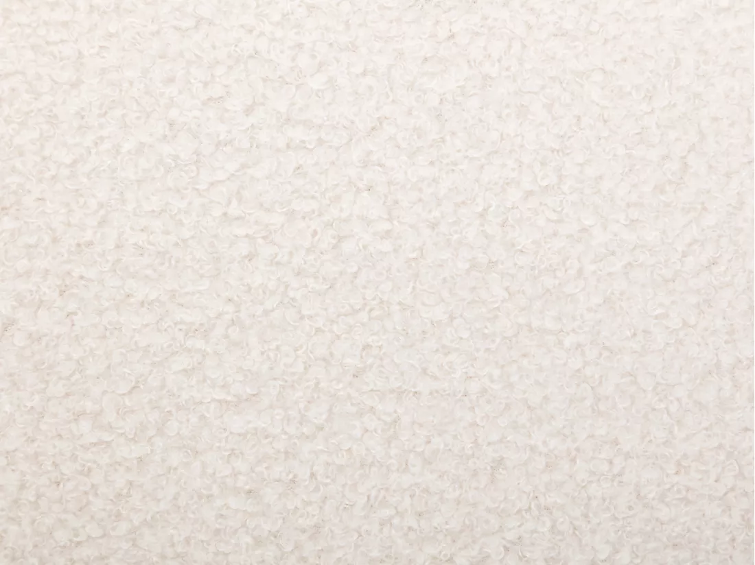 Fauteuil en tissu bouclette blanc CAMEDO