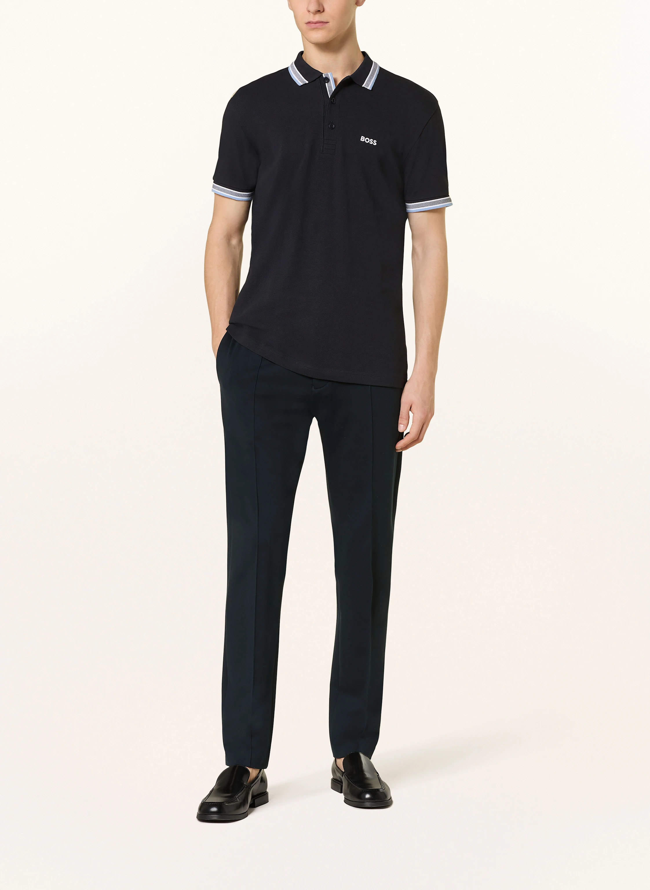BOSS Piqué-Poloshirt PADDY CURVED Regular Fit