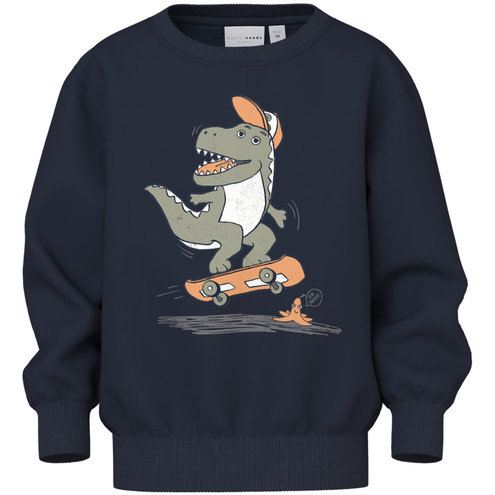 Køb Name It Dark Sapphire Skater Dino Vildar Regular Sweatshirt