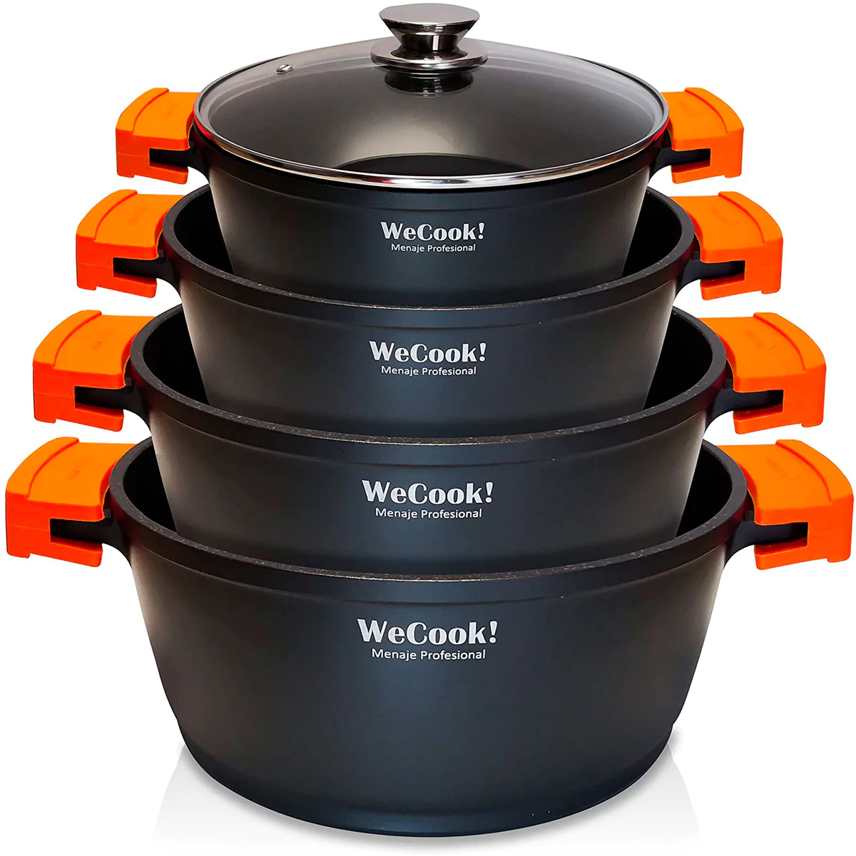 Batterie de Cuisine à Induction 8 Pièces en Aluminium Anti-adhésif san