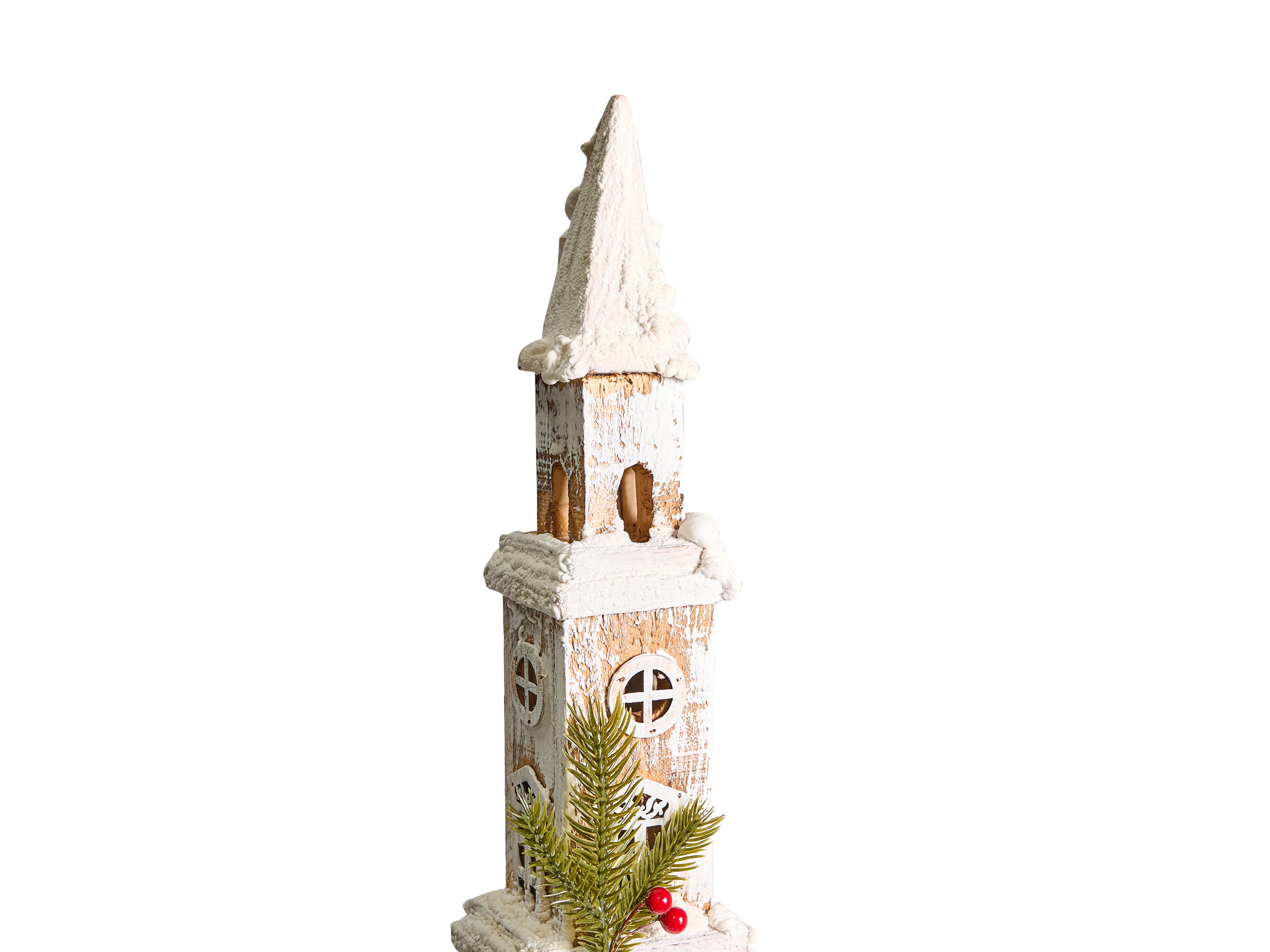 Kerstdecoratie LED NASIJARVI Huis 85 cm Lichtbruin