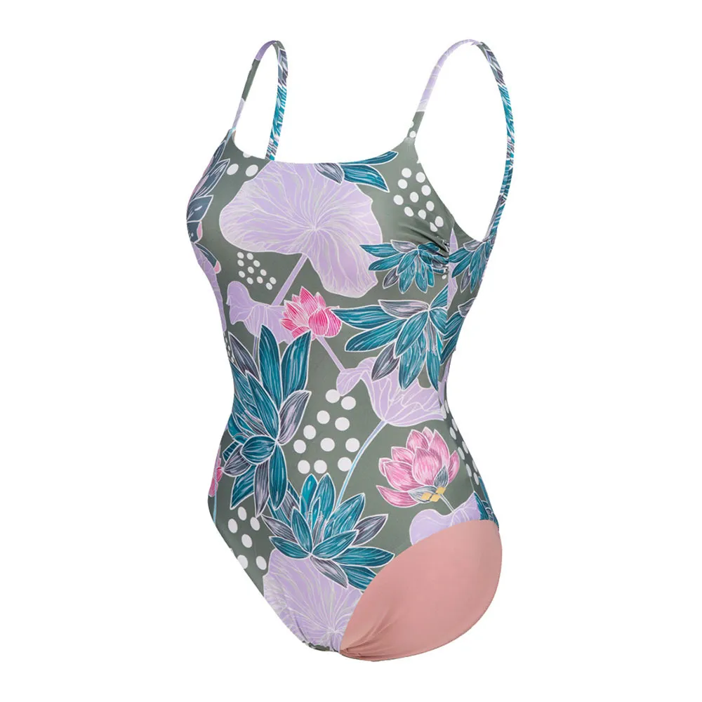 Arena U BACK ALLOVER - Maillot de bain 1 pièce Femme jade multi