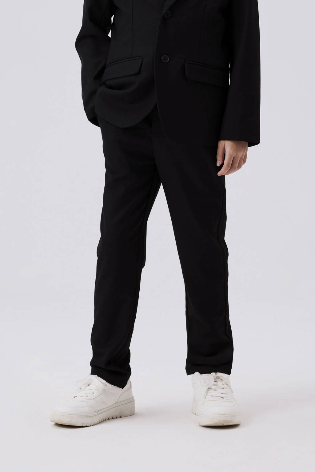 NAME IT tapered fit broek NKMRIRAMEL zwart