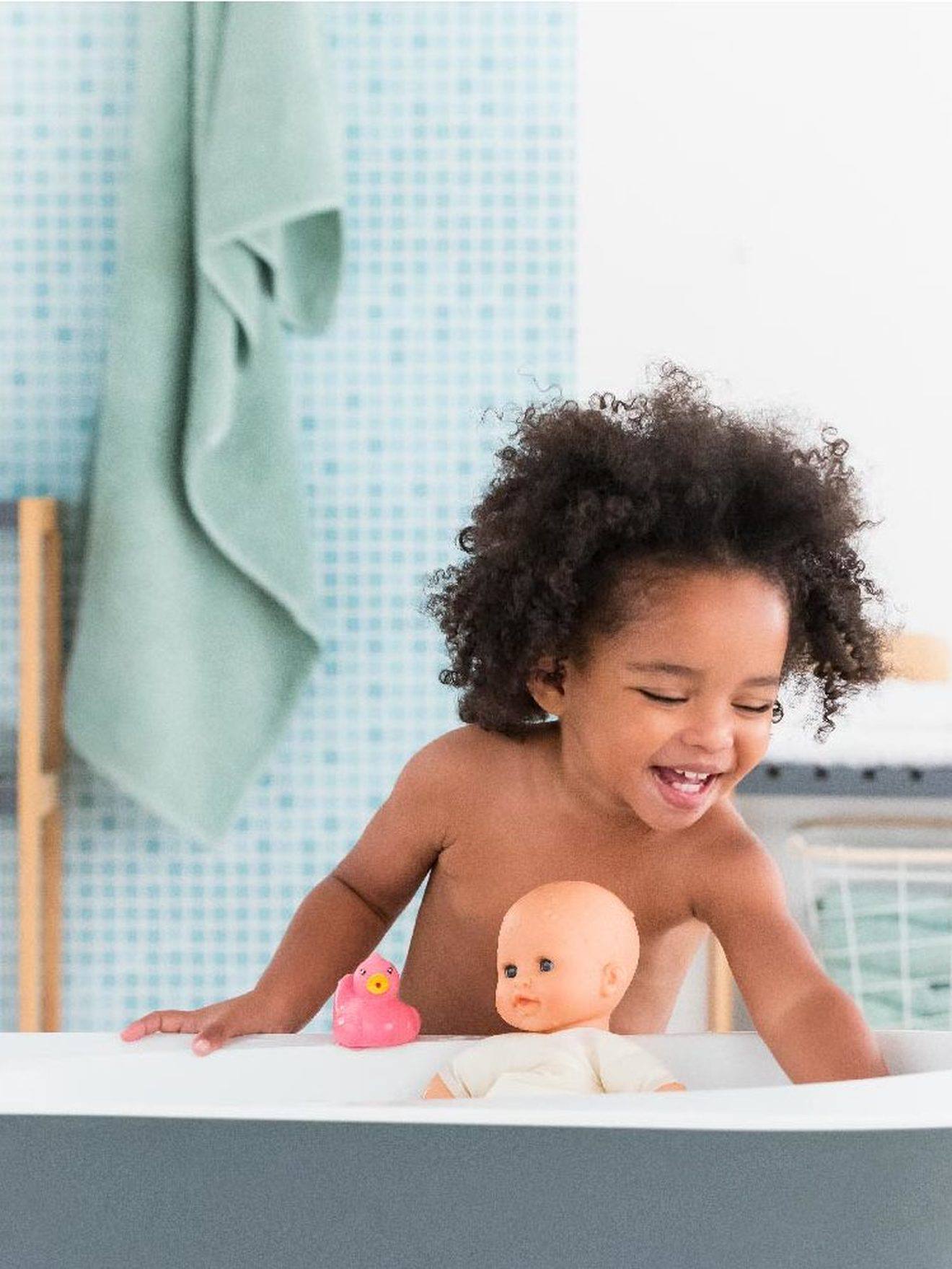 Banheira infantil Coralie Baby Bath COROLLE rosa médio lisa com estampas