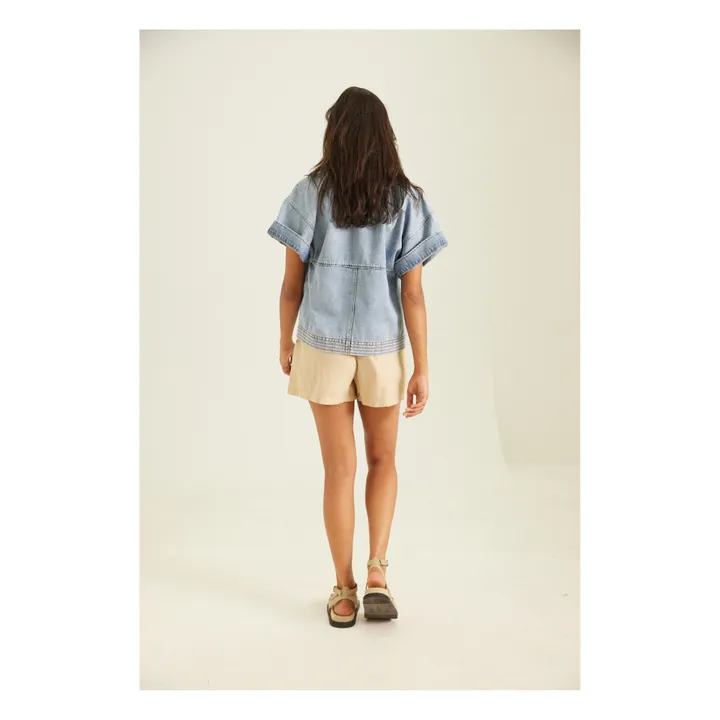Tinsels Veste Denim Manches Courtes Xivry | Bleu Clair