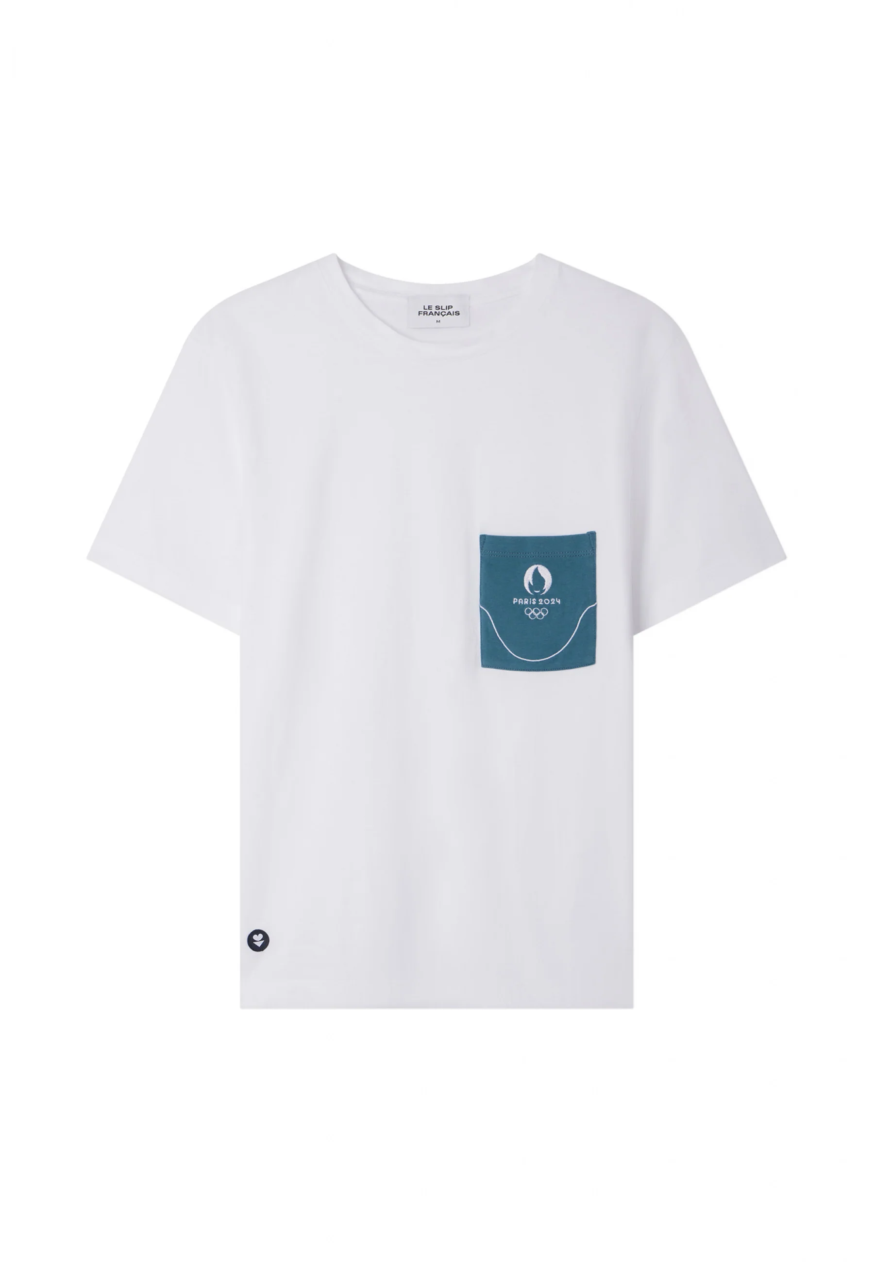 T-shirt de pyjama mixte col rond en coton-Jean-F Blanc