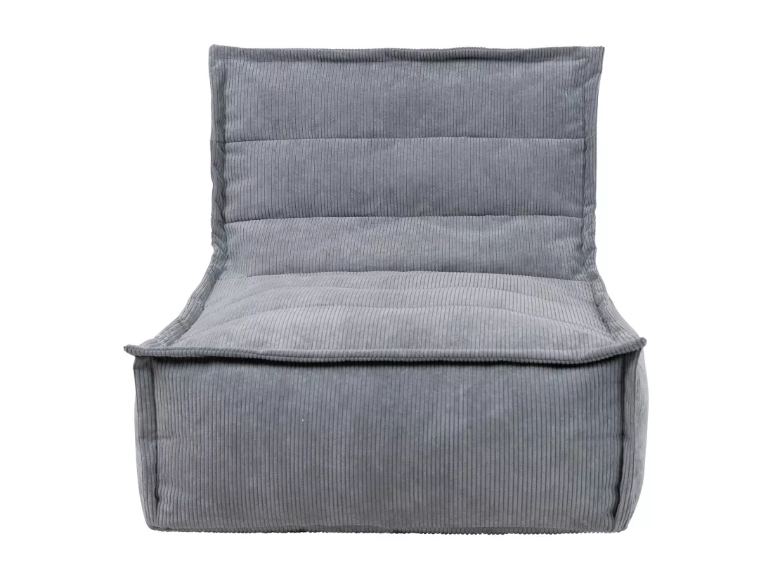 Pouf méridienne velours côtelé gris - OTTO