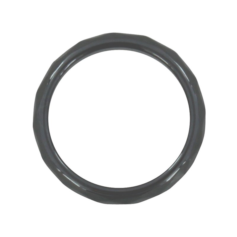 Bague Anneau Large d'Hématite Facettée - 6mm