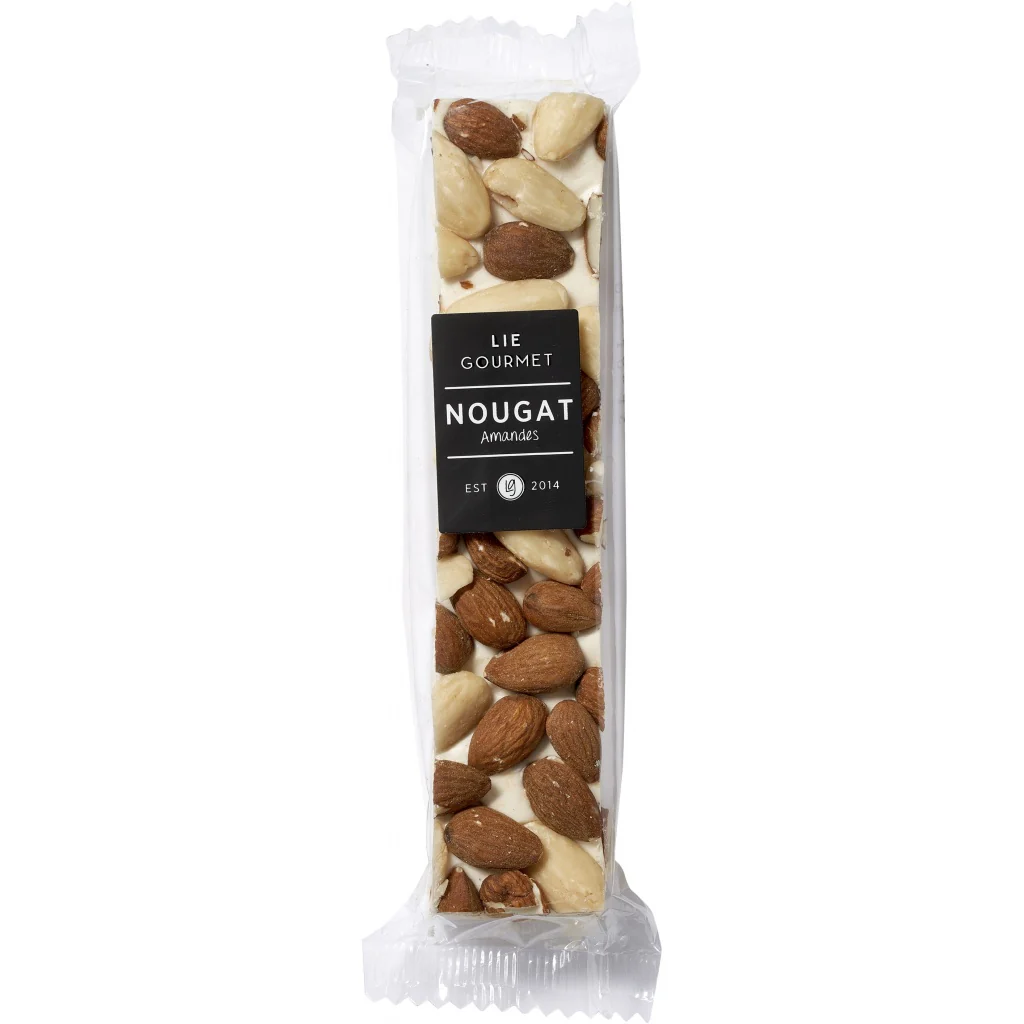 Lie Gourmet  Fransk nougat m. mandler - hvid